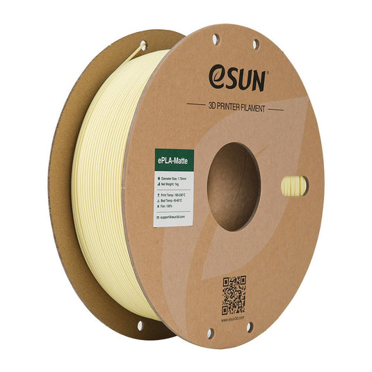 eSUN ePLA-Matte Filament, 1.75mm, 1000g, paper spool Almond Yellow(2) - ePLA-Matte-P175AY1 - ESUN - ALTWAYLAB