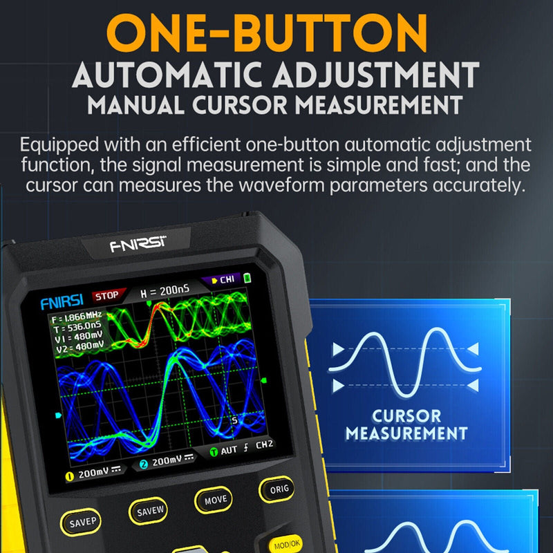 Load image into Gallery viewer, DPOX180H Handheld Dual Channel Digital Oscilloscope 180MHz Function Signal Generator Blue(4) - FN - DPOX180H - OSCP - BEU - Fnirsi - ALTWAYLAB
