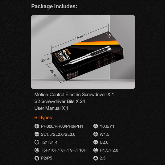 ES15S Motion Control Electric Screwdriver (12) - MNWES15SSD - WB - Miniware - ALTWAYLAB