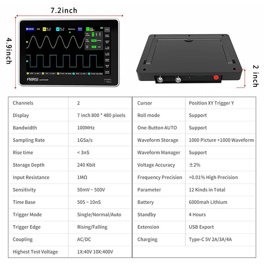 FNIRSI 1014D / FNIRSI 1013D Dual - Cnannel Digital Oscilloscopes FNIRSI 1013D Dual - Cnannel Digital Oscilloscope(8) - FN - 1013D - OSCP - FNIRSI - ALTWAYLAB