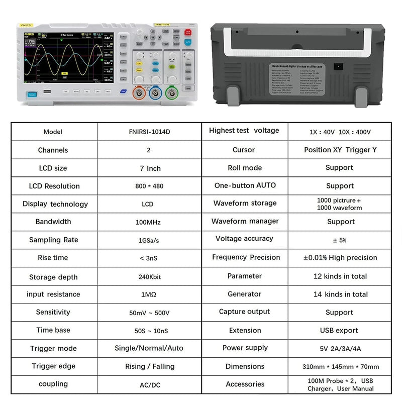 Load image into Gallery viewer, FNIRSI 1014D / FNIRSI 1013D Dual - Cnannel Digital Oscilloscopes FNIRSI 1013D Dual - Cnannel Digital Oscilloscope(12) - FN - 1013D - OSCP - FNIRSI - ALTWAYLAB
