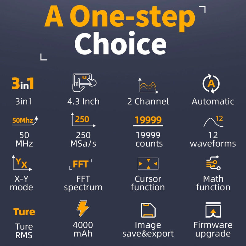 Load image into Gallery viewer, FNIRSI 2C53P 3 - in - 1 Dual Channel Tablet Oscilloscope Multimeter Function Generator (7) - FN - 2C53P - DCHTO - M - FG - FNIRSI - ALTWAYLAB
