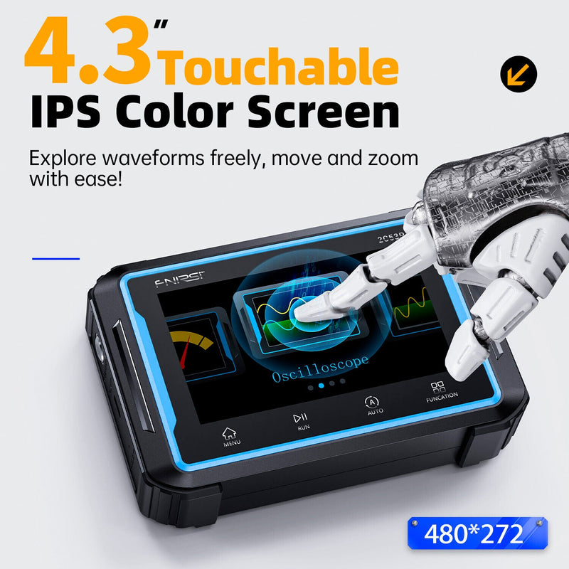 Load image into Gallery viewer, FNIRSI 2C53P 3 - in - 1 Dual Channel Tablet Oscilloscope Multimeter Function Generator (4) - FN - 2C53P - DCHTO - M - FG - FNIRSI - ALTWAYLAB
