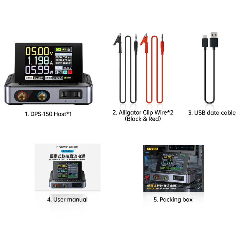 Load image into Gallery viewer, FNIRSI DPS - 150 Programmable Mini Portable DC Power Supply Standard(8) - FN - DPS150 - PDC - PS - FNIRSI - ALTWAYLAB
