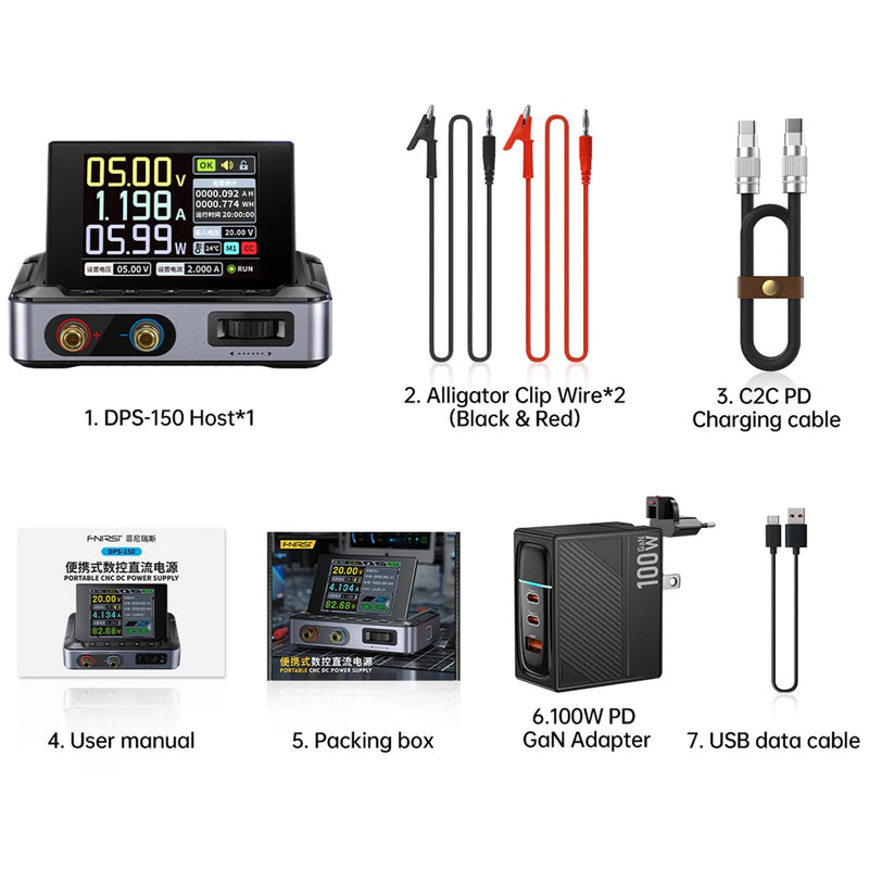 Load image into Gallery viewer, FNIRSI DPS - 150 Programmable Mini Portable DC Power Supply Option(9) - FN - DPS150 - PDC - PS - OP - FNIRSI - ALTWAYLAB
