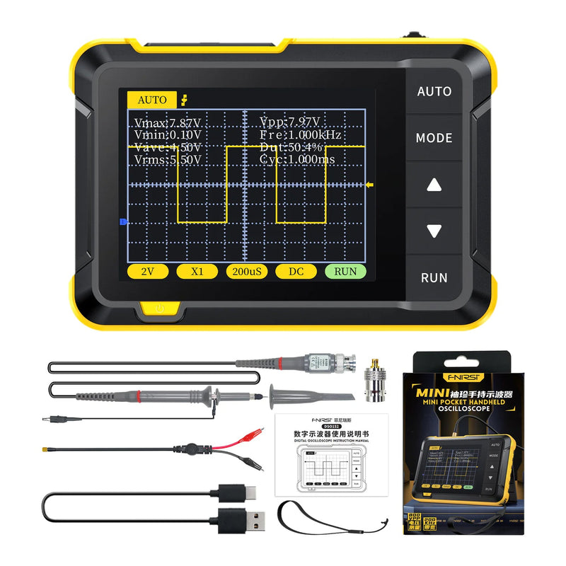 Load image into Gallery viewer, FNIRSI DSO - 152 2.8&quot; Mini Pocket Handheld Digital DSO Oscilloscope FNIRSI DSO - 152 / Option / With P6100 probe(12) - SKU FN - DSO - 152 - MP - HDO - OP - FNIRSI - ALTWAYLAB
