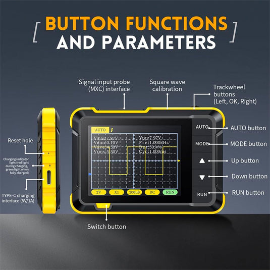 FNIRSI DSO - 152 2.8" Mini Pocket Handheld Digital DSO Oscilloscope FNIRSI DSO - 152 / Standard(7) - SKU FN - DSO - 152 - MP - HDO - ST - FNIRSI - ALTWAYLAB