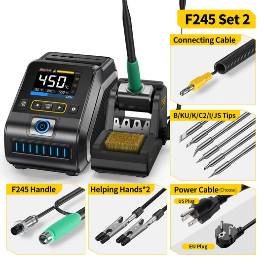 FNIRSI DWS - 200 200W Power Repair Heating Soldering Iron Station DWS - 200 F245 - B - KU - K - C2 - I - JS Tips(13) - FN - DWS200 - F245 - 6 - Tips - FNIRSI - ALTWAYLAB