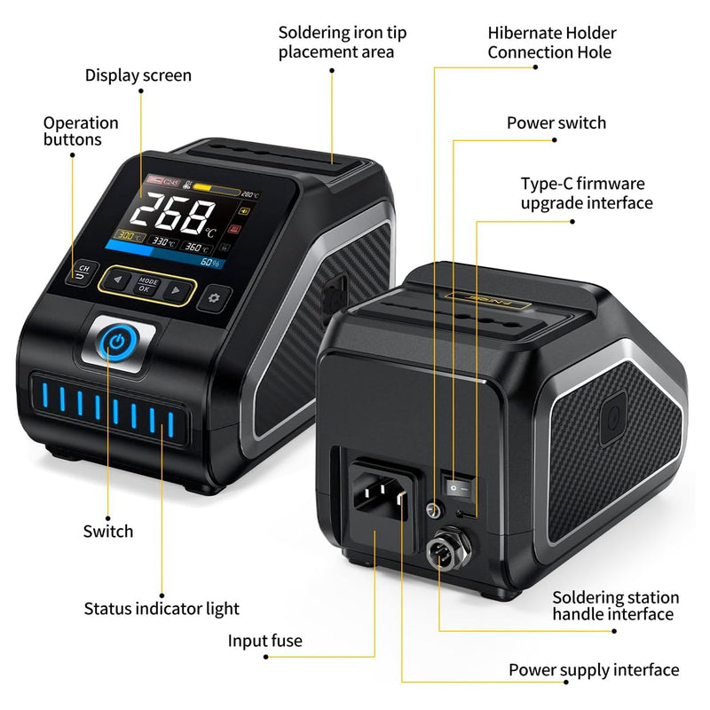 Load image into Gallery viewer, FNIRSI DWS - 200 200W Power Repair Heating Soldering Iron Station DWS - 200 F245 - B Tip(5) - FN - DWS200 - F245 - B - Tip - FNIRSI - ALTWAYLAB
