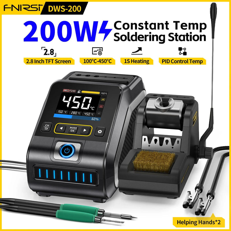 Load image into Gallery viewer, FNIRSI DWS - 200 200W Power Repair Heating Soldering Iron Station DWS - 200 F245 - B Tip(2) - FN - DWS200 - F245 - B - Tip - FNIRSI - ALTWAYLAB
