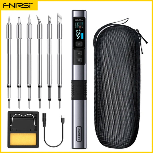 FNIRSI HS - 02 Intelligent Soldering Iron HS - 02A / 6 Tips (B / C2 / I / JS / K / KU)(12) - FNIRSI - ALTWAYLAB