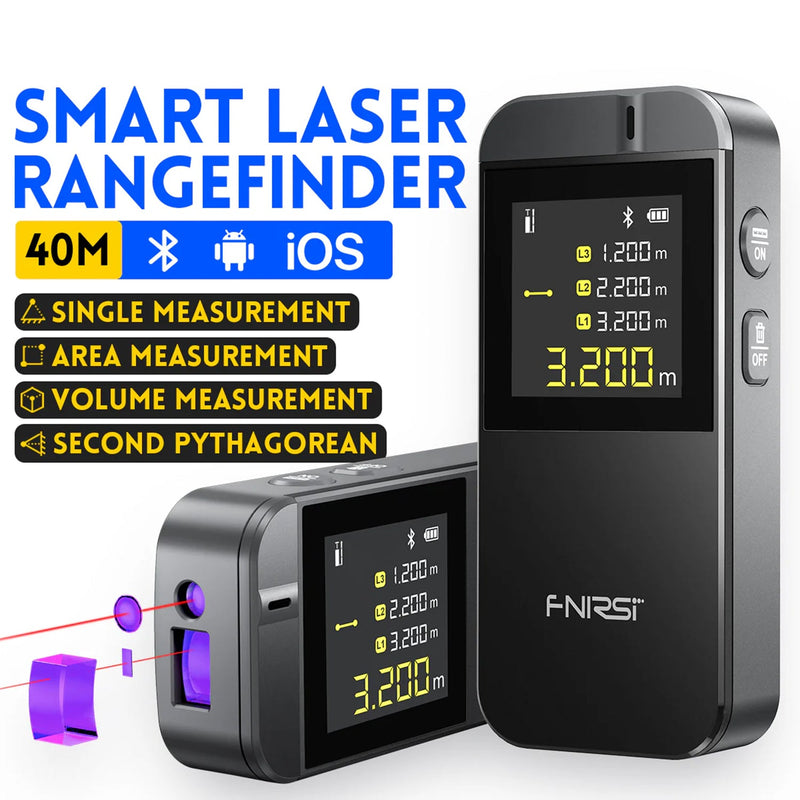 Load image into Gallery viewer, FNIRSI IR40 Smart Laser Rangefinder 40M Laser Tape Measure Black(1) - FN - IR40 - SLR - LTM - BK - Fnirsi - ALTWAYLAB
