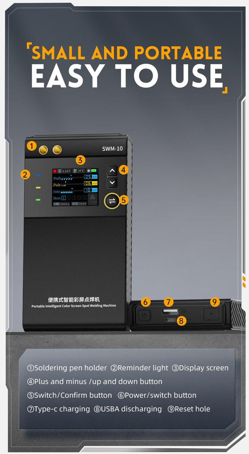 Load image into Gallery viewer, FNIRSI SWM - 10 Portable Battery Spot Welder (3) - FN - SWM - 10 - PBSW - Fnirsi - ALTWAYLAB
