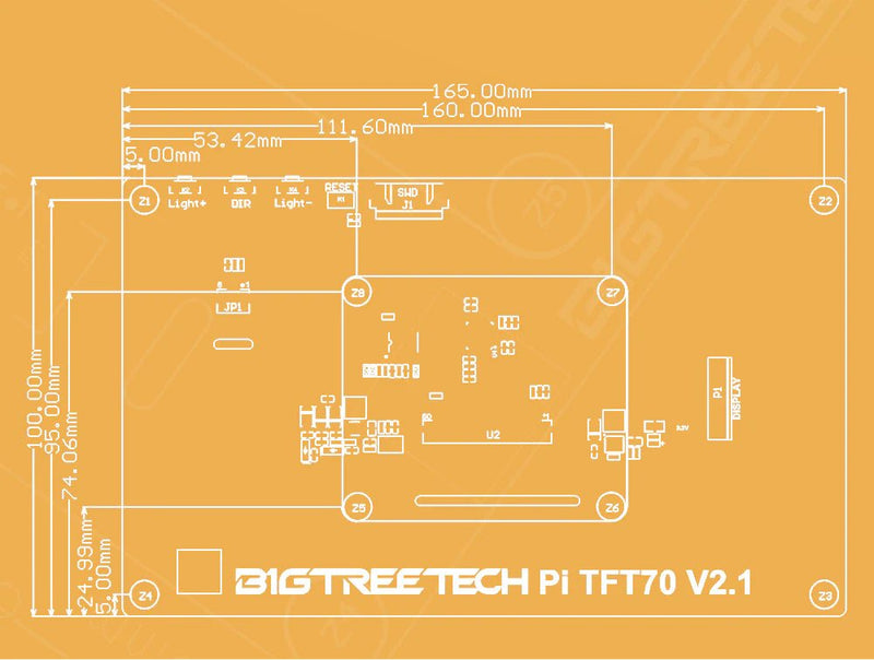 Load image into Gallery viewer, BIGTREETECH PI TFT43 / TFT50 / TFT70 V2.1 Touch Screen For Raspberry Pi BIGTREETECH PITFT50 v2.1(7) - 1040000043 - BIGTREETECH - ALTWAYLAB
