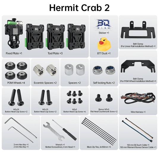 BIQU Hermit Crab V2.0 Quick Change Extruder Hotend Tool For 3D Printing Hermit Crab V2.0 - Standard Version(30) - 1060000647 - BIQU - ALTWAYLAB