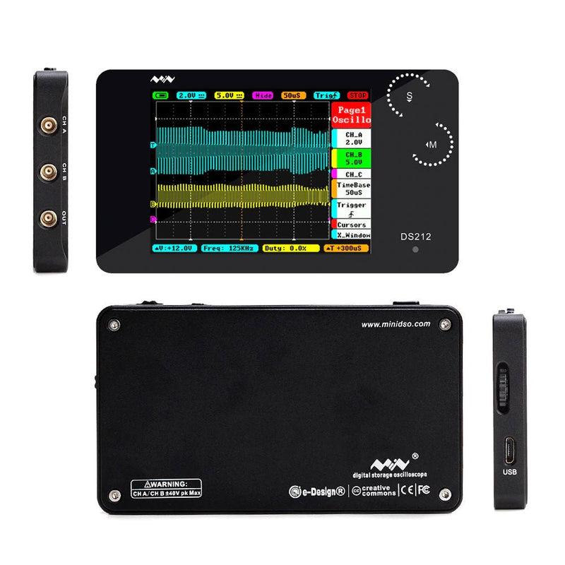 Load image into Gallery viewer, DS212 Mini Oscilloscope (2) - MNWDS212OSC-WB - Miniware - ALTWAYLAB
