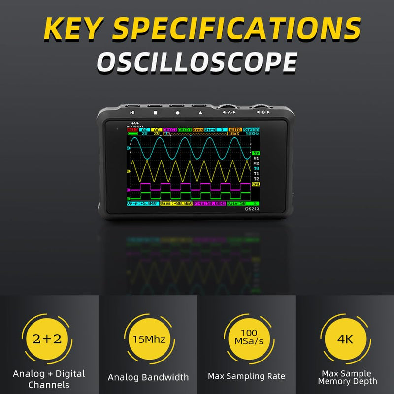 Load image into Gallery viewer, DS213 Mini Oscilloscope (9) - MNWDS213OSC-WB - Miniware - ALTWAYLAB
