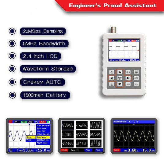 DSO FNIRSI PRO Handheld mini portable digital oscilloscope 5M bandwidth 20MSps sampling rate (1) - FN-DSO-PRO-OSCP - Fnirsi - ALTWAYLAB