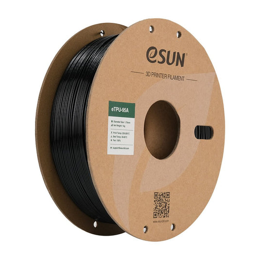 eSUN TPU-95A Filament, 1.75mm, 1000g, paper spool Black(6) - eTPU-95A-P175B1 - ESUN - ALTWAYLAB