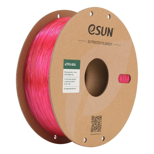 eSUN TPU-95A Filament, 1.75mm, 1000g, paper spool Transparent Pink(14) - eTPU-95A-P175GP1 - ESUN - ALTWAYLAB