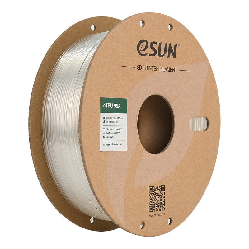 Load image into Gallery viewer, eSUN TPU-95A Filament, 1.75mm, 1000g, paper spool Clear(7) - eTPU-95A-P175N1 - ESUN - ALTWAYLAB
