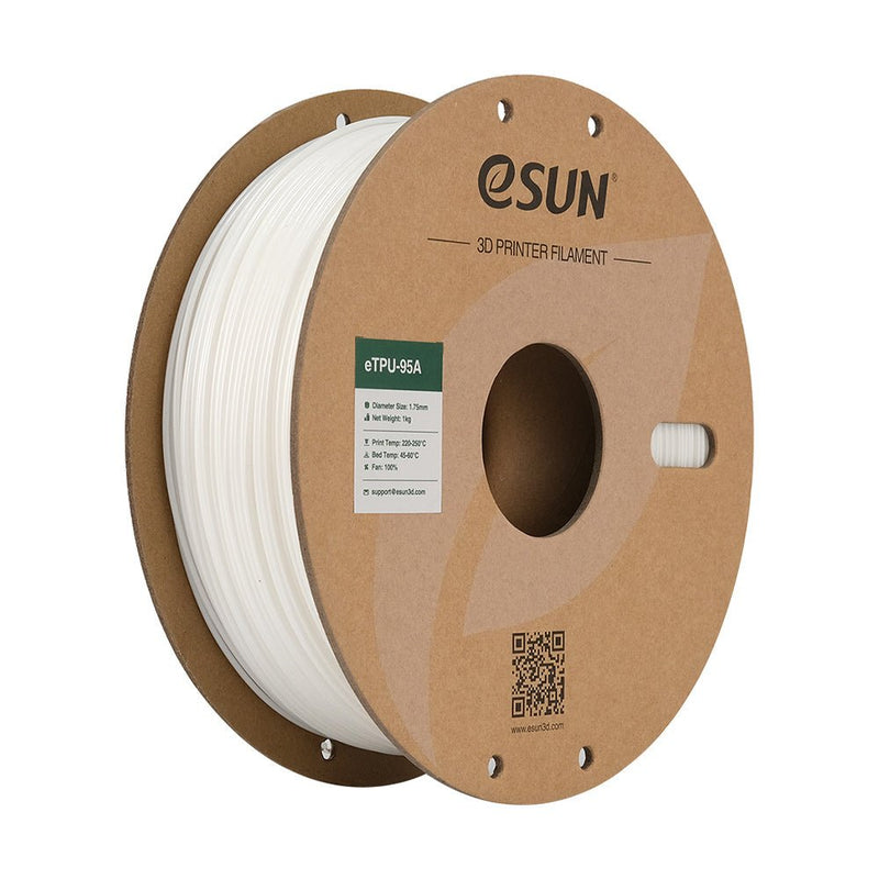 Load image into Gallery viewer, eSUN TPU-95A Filament, 1.75mm, 1000g, paper spool White(18) - eTPU-95A-P175W1 - ESUN - ALTWAYLAB
