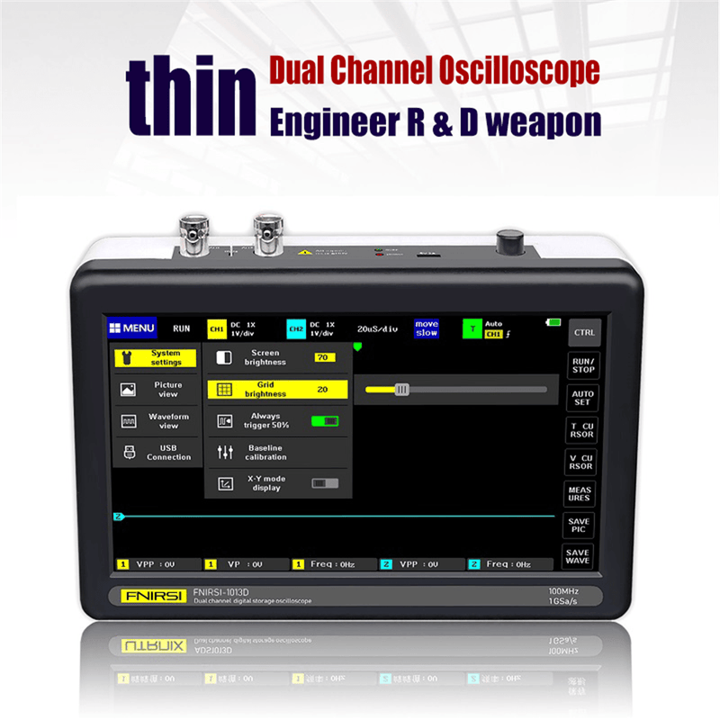 Load image into Gallery viewer, FNIRSI-1014D/ FNIRSI-1013D 7&quot; TFT LCD 100MHz* 2 1GSa/S Oscilloscope 2 Channels 1013D(8) - FN-1013D-OSCP - Fnirsi - ALTWAYLAB
