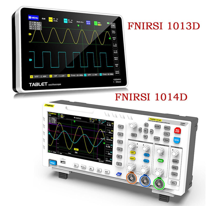 Load image into Gallery viewer, FNIRSI-1014D/ FNIRSI-1013D 7&quot; TFT LCD 100MHz* 2 1GSa/S Oscilloscope 2 Channels 1014D(1) - FN-1014D-OSCP - Fnirsi - ALTWAYLAB
