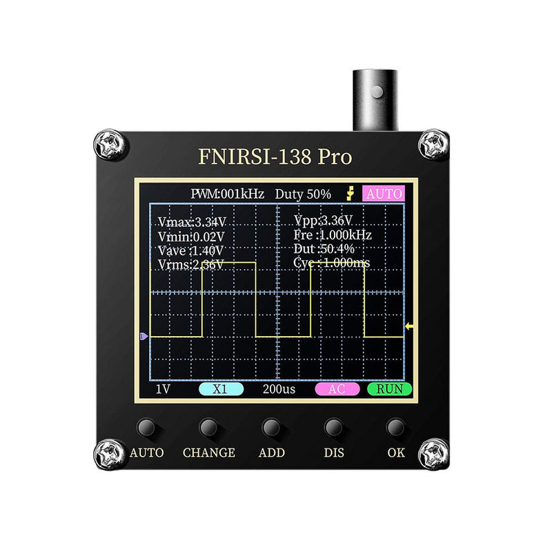 Load image into Gallery viewer, FNIRSI 138 Pro Oscilloscope - 2.4&quot; TFT Handheld Digital Oscilloscope Kit Portable Automotive Oscilloscope, 2.5MS/s High Sampling Rate, 200KHz Bandwidth, 80khz Pwm, Trigger Function Auto/Nomal/Single Without Battery(1) - FN-138-PRO-OSCP-NB - Fnirsi - ALTWAYLAB
