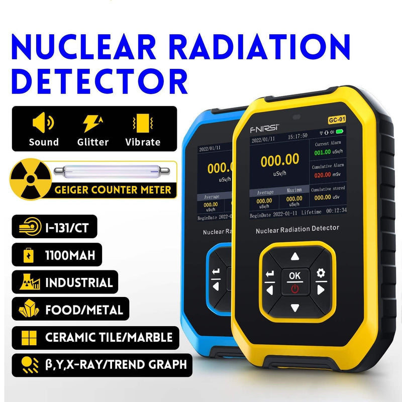 Load image into Gallery viewer, FNIRSI GC-01 Geiger Counter Nuclear Radiation Detector Personal Dosimeter X-ray γ-ray β-ray Yellow(1) - FN-GC-01-GG-CNR - Fnirsi - ALTWAYLAB
