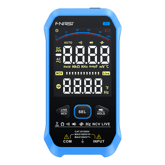 FNIRSI S1 Smart Digital Multimeter 9999 counts AC DC Voltage Resistance Capacitance Diode NCV (9) - FN-S1-MLTR - Fnirsi - ALTWAYLAB