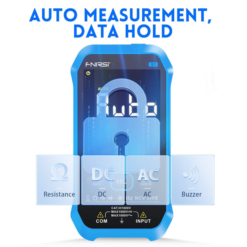 Load image into Gallery viewer, FNIRSI S1 Smart Digital Multimeter 9999 counts AC DC Voltage Resistance Capacitance Diode NCV (8) - FN-S1-MLTR - Fnirsi - ALTWAYLAB
