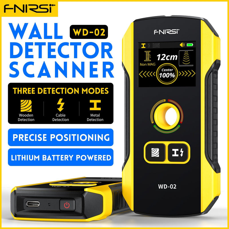 Load image into Gallery viewer, FNIRSI WD-02 Wall Detector Stud Finder New Design Positioning Hole TFT Display AC Cable Wires Metal (1) - FN-WD-02-SCR - Fnirsi - ALTWAYLAB
