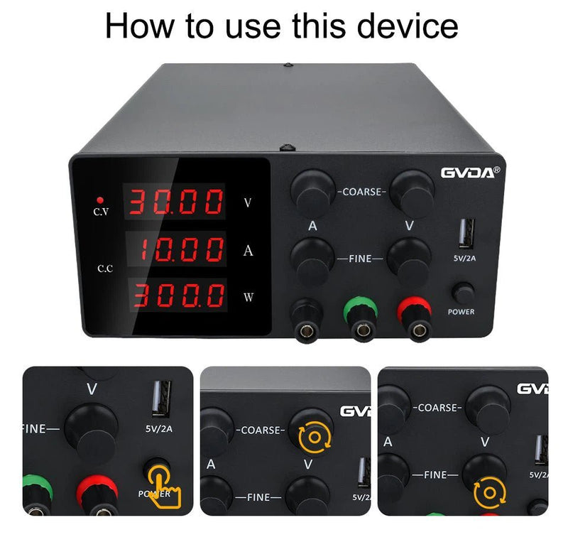 Load image into Gallery viewer, GVDA DC Power Supply GD-G305 / GD-G3010 / GD-G605 / GD-G1203 GD-G1203(4) - GVDA-DC-PS-GD-G1203-EU - GVDA Technology - ALTWAYLAB
