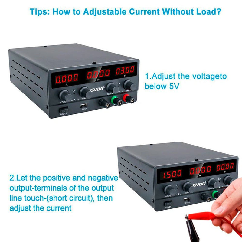 Load image into Gallery viewer, GVDA USB DC Regulated Switching Power Supply Adjustable SPS-H305 / SPS-H605 / SPS-H3010 DC Power Supply SPS-H305(5) - GVDA-LAB-ADJ-DC-RSPS-H305-BK-EU - GVDA Technology - ALTWAYLAB
