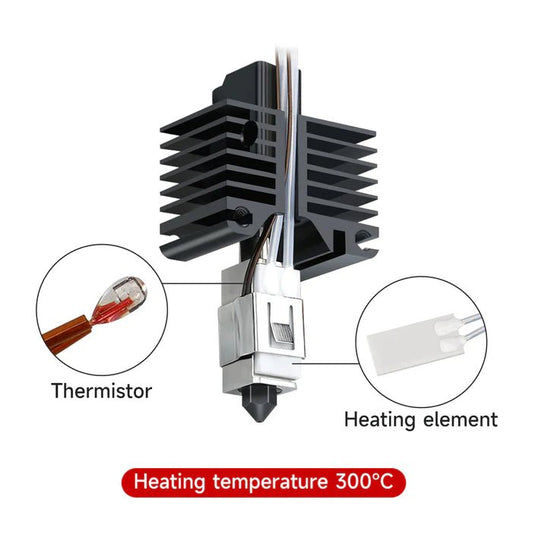 Hotend Kit For Bambu Lab X1 P1P X1C 500°C Upgraded Plated Copper Heater Block 3D (4) - B02304 - Kingroon - ALTWAYLAB