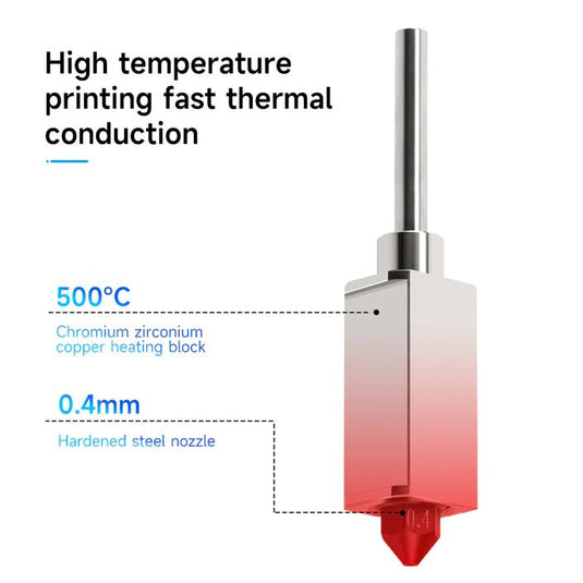 Hotend Kit For Bambu Lab X1 P1P X1C 500°C Upgraded Plated Copper Heater Block 3D (7) - B02304 - Kingroon - ALTWAYLAB