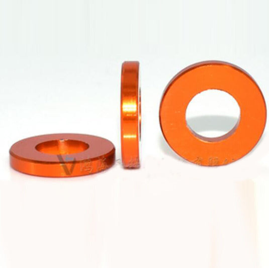 M3 Anodized Aluminum Multi-Color Flat Washer Orange(8) - LR-M3N-3x6x1-ORG - ProRock - ALTWAYLAB