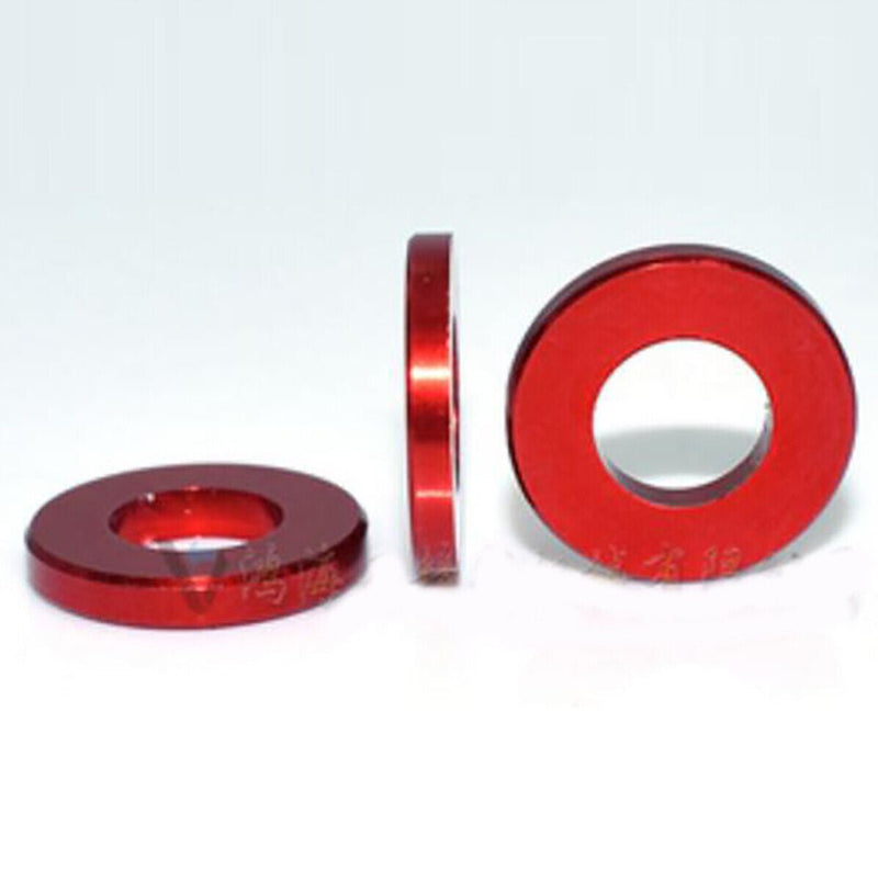 Load image into Gallery viewer, M3 Anodized Aluminum Multi-Color Flat Washer Red(4) - LR-M3N-3x6x1-RED - ProRock - ALTWAYLAB
