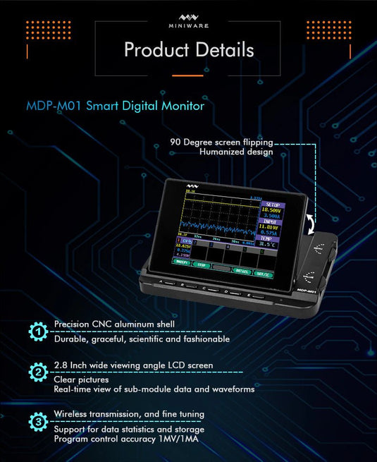 MDP-M01 Mini Digital Power System (8) - MNWMDPM01D-SM - Miniware - ALTWAYLAB