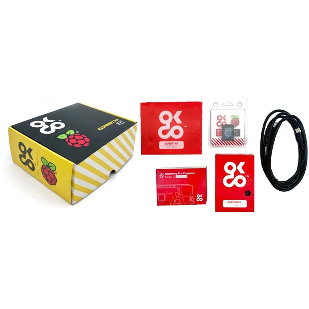 OKdo Raspberry Pi 4 2GB Essential Starter Kit with Universal Power Supply -  OKdo