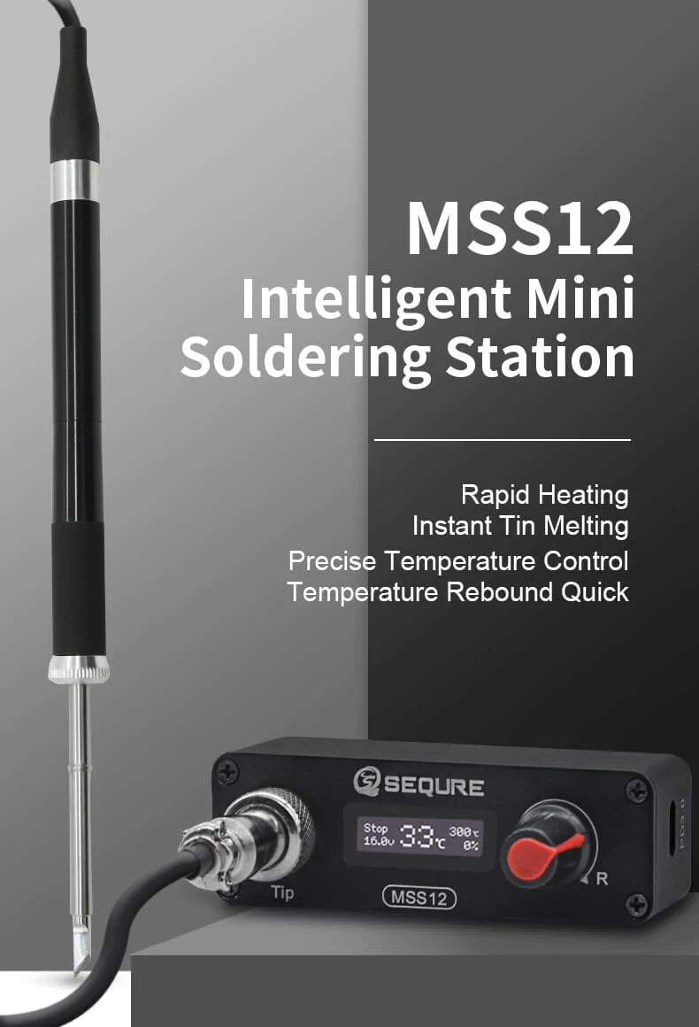 Load image into Gallery viewer, SEQURE MSS12 Mini OLED Soldering Station MSS12-B2(2) - XHT0MSS12-B2 - Sequre - ALTWAYLAB
