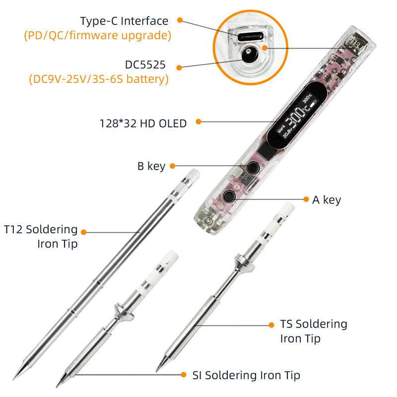 Load image into Gallery viewer, SEQURE SI012 Pro Max Portable OLED Soldering Iron SI012 Pro Max(3) - SI012PROMAXTSB2 - Sequre - ALTWAYLAB
