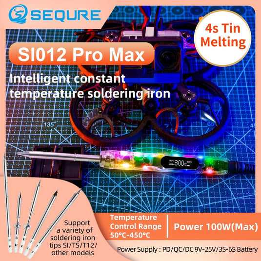 SEQURE SI012 Pro Max Portable OLED Soldering Iron SI012 Pro Max(2) - SI012PROMAXTSB2 - Sequre - ALTWAYLAB