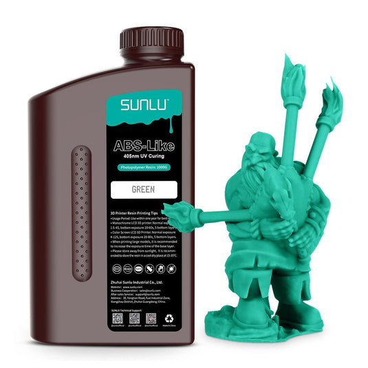 SUNLU ABS-Like 3D Printer Rapid Resin Green(6) - SUNABSLRG1 - SUNLU - ALTWAYLAB